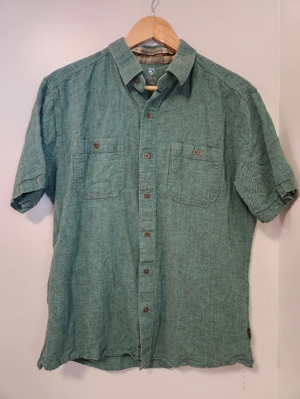Kuhl Linen/cotton Short Sleeved Button Up Shirt